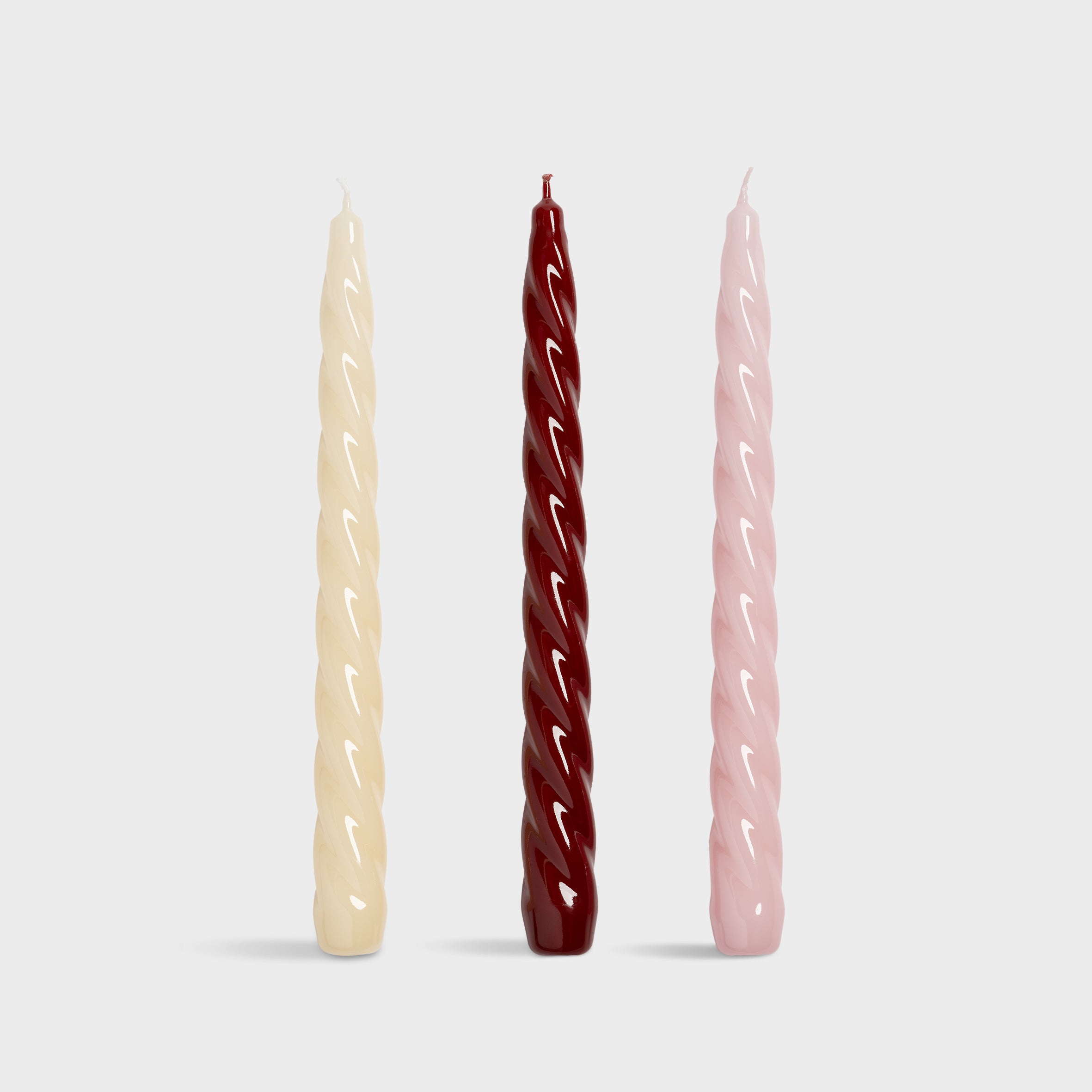 Kaarsen Bravo reds (set van 3)