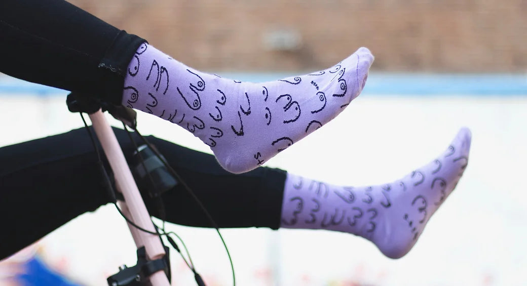 Titties socks: purple