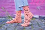 Titties socks: electric peach