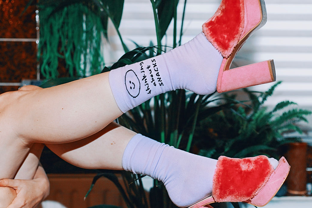 Thinking about snacks socks