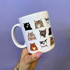 Cat heads mug