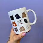Cat heads mug