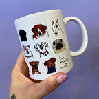 Dog heads mug