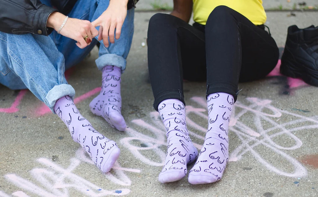 Titties socks: purple