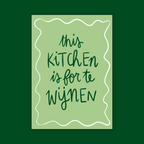 Keuken om te wijnen - Roze - Poster A3