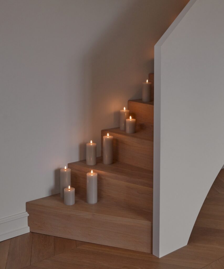 Ester & Erik LED pilar kaars - 10cm - Silky