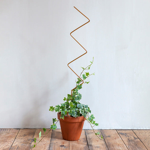 Plantensteun - Zigzag - goud - 70cm