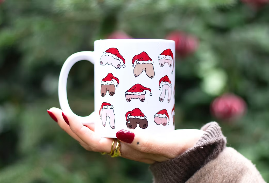 Xmas boobies mug