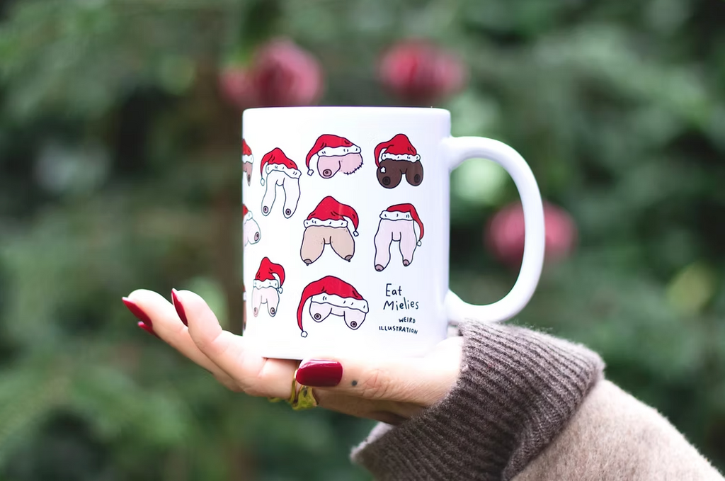 Xmas boobies mug