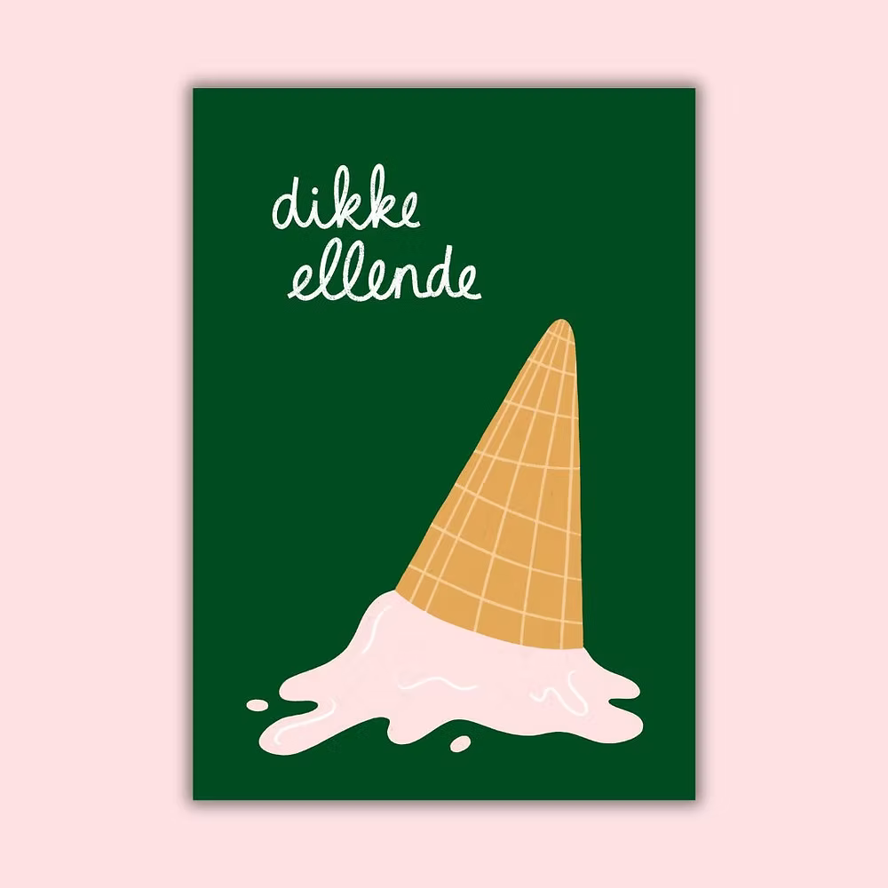 Dikke ellende - kaartje A6