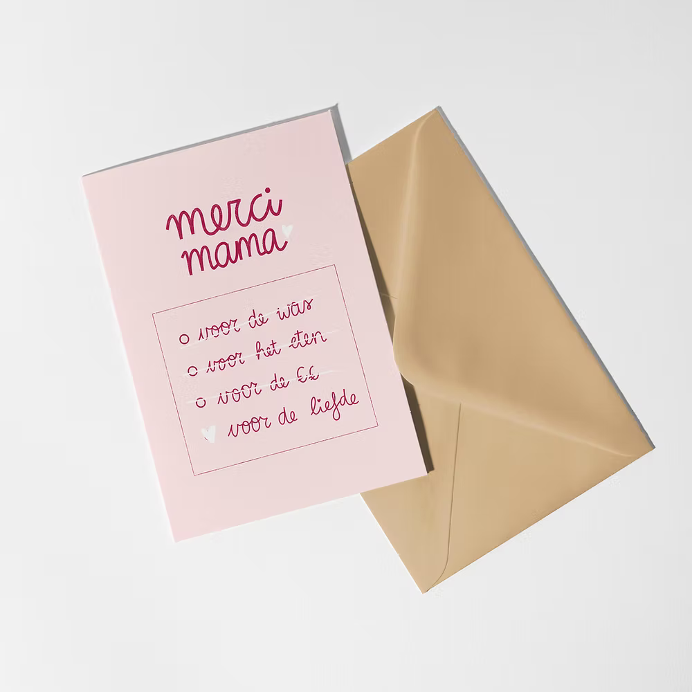 Merci mama - kaartje A6