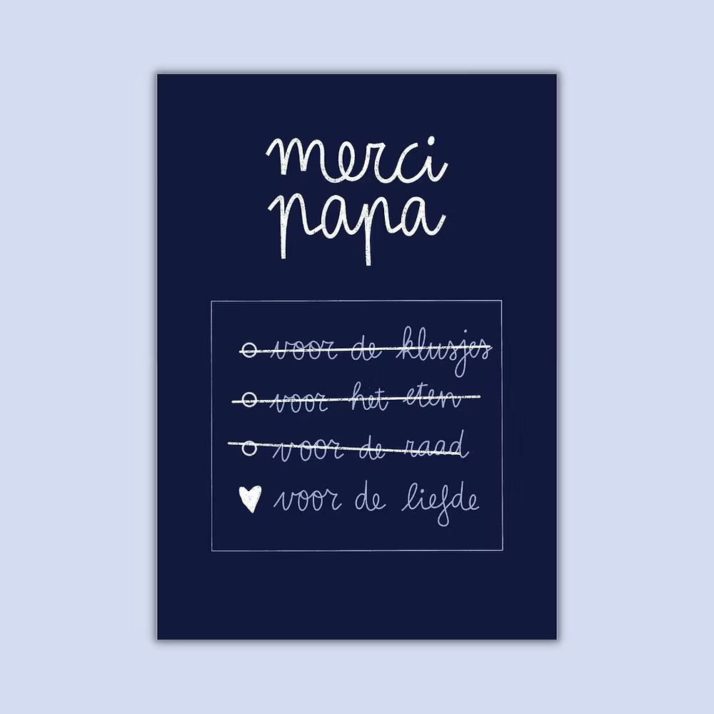 Merci papa - kaartje A6