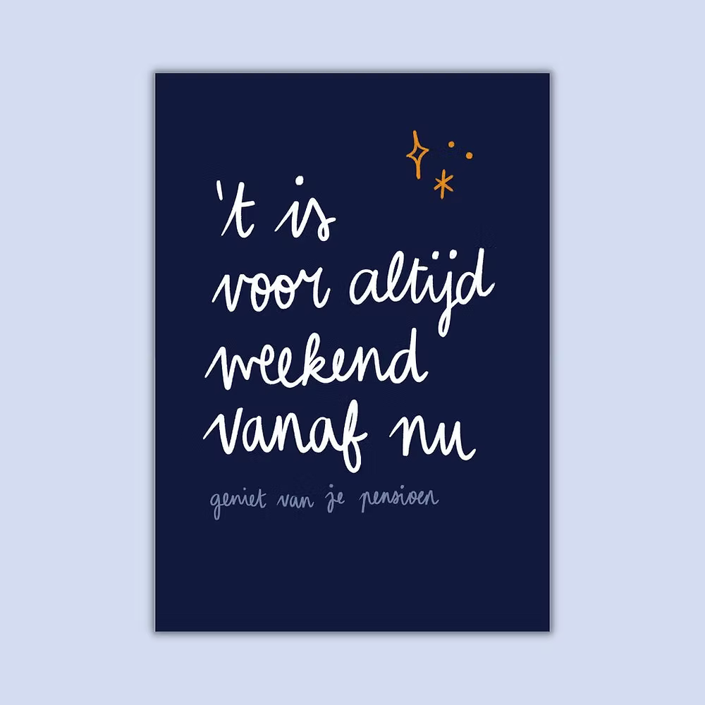 Voor altijd weekend - kaartje A6