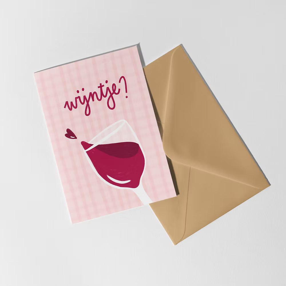 Wijntje? - kaartje A6